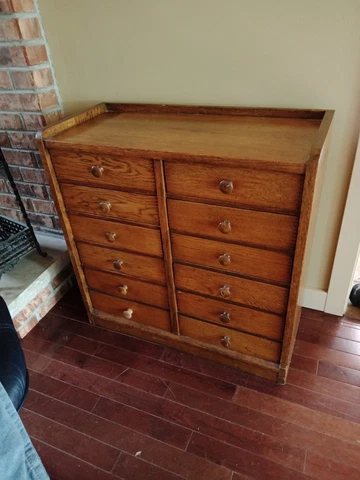 Oak File Cabinet Co Apothecary Industrial Card Catalog Cover