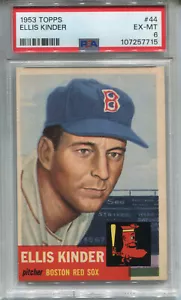 1953 Topps #44 Ellis Kinder PSA 6 EX-MT Boston Red Sox - Bild 1 von 2