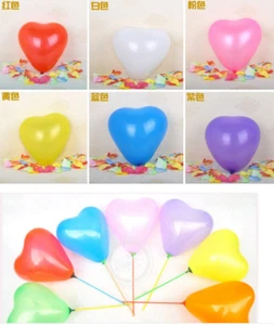100 Heart Latex Thickening Wedding Birthday Party Multicolor Balloon 10 inches - Picture 1 of 2
