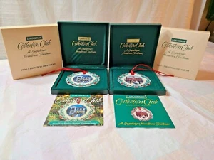 Sin usar y en caja adornos de navidad del club de coleccionistas Longaberger Ciudad natal 1996 y 1997 - Imagen 1 de 10