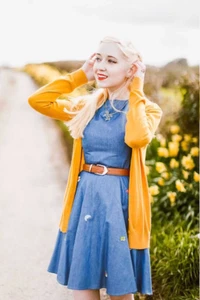 Book of Deer Rainbow Skater Dress - Picture 1 of 13