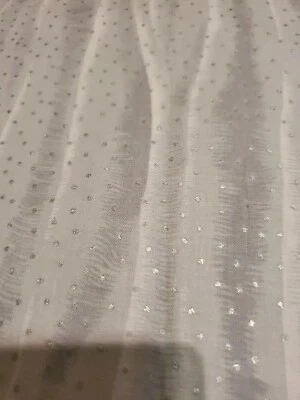 Vnt Sewing Fabric Concord Kesslers Gray Waves Sparkle Silver Star 1ydx45" Cotton - Image 1 of 4