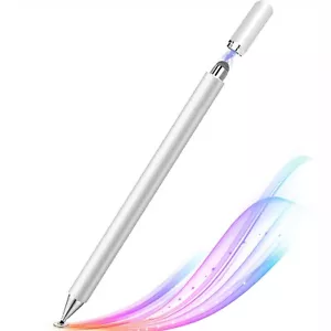 Stylus Touch Screen Pen Fiber Tip Aluminum Lightweight Silver for Cell Phones - Picture 1 of 8