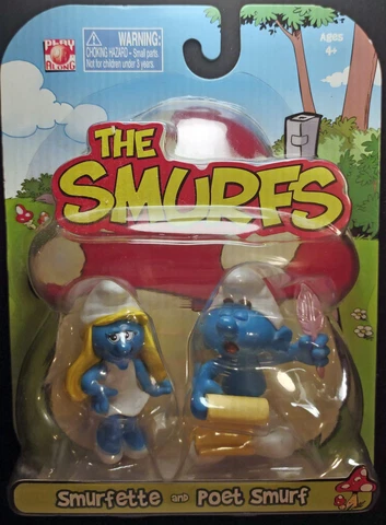 THE SMURFS SMURFETTE & POET SMURF JAKKS PACIFIC PLAY ALONG TOYS MOC Cover