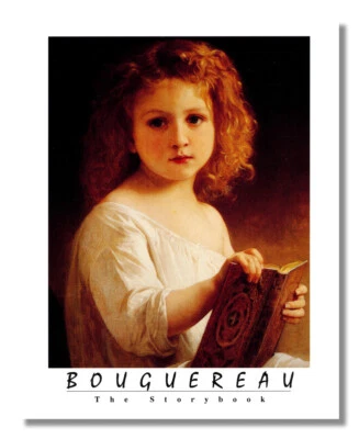 UNLIMITED POTENTIAL LLC Victorian Girl Reading The Storybook by Bouguereau Wall Picture Art Print 16x20