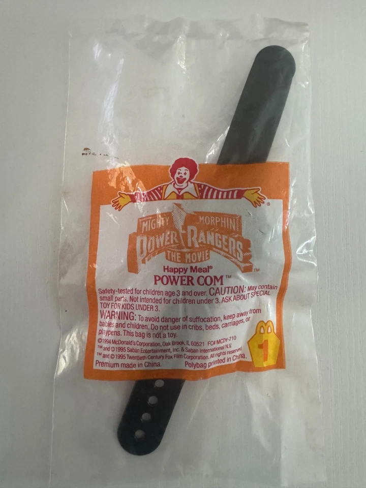 Relógio McDonald's Happy Meal Toy Mighty Morphin Power Rangers Power Com - Imagem 1 de 2