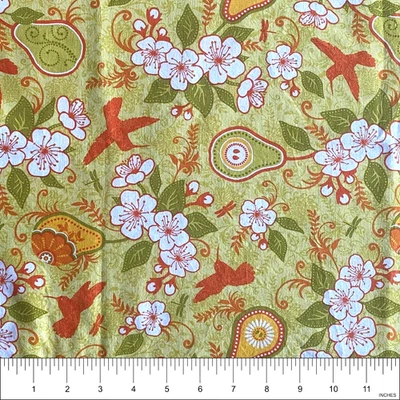 Riley Blake  "Decadence" C2630 on Green Samantha Walker Quilt, Sew | one yard - Image 1 of 2