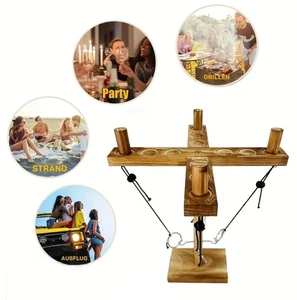 Ringwurfspiel aus Holz - Partyspiel Für 4Persone - Trinkspiel -- Retourenware -- - Bild 1 von 2