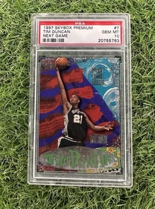 Tim Duncan Rookie 1997 Skybox Premium Next Game PSA 10 GEM MINT Rare Spurs RC - Picture 1 of 2