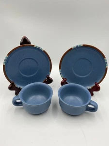 Gres azul cielo Dansk Mesa. Japón. Tazas y platillos. Juego de 2 - Imagen 1 de 3