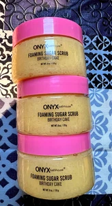ONYX bathhouse FOAMING SUGAR SCRUB "BIRTHDAY CAKE" NEW & UNOPENED - Picture 1 of 2