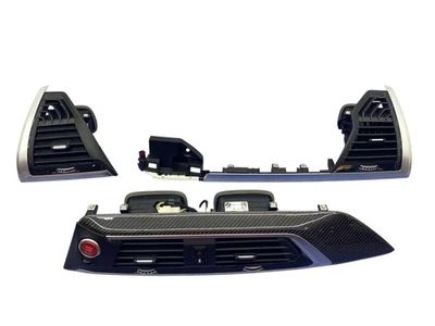 BMW X3M F97 2020 tablero delantero parrilla central moldura de fibra de carbono con juego de salidas de aire (3) Foto 1 de 4