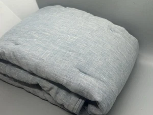 Nuevo Edredón Almohada Pottery Barn Belga Lino Sham KING Azul Cambray - Imagen 1 de 11