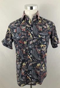 Western Aloha Pearl Snap Shirt Fishing Print Sz Small - Bild 1 von 6
