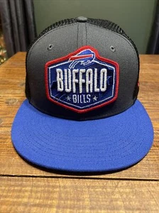 Buffalo Bills New Era NFL 59Fifty Stretch Flex Cap Trucker Hat 7 1/4 Black - Picture 1 of 12