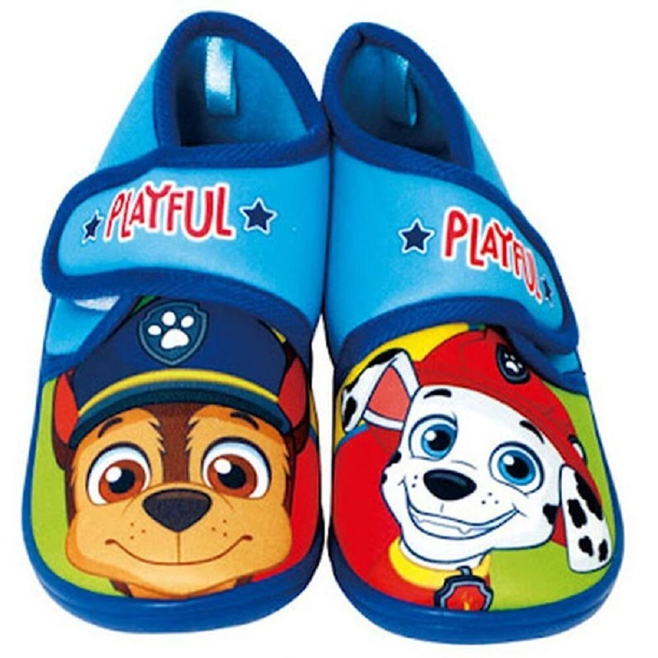 Paw Patrol Hausschuhe Chase Marshall Schuhe mit Klettverschluss Gr. 22 - 27