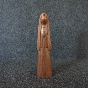 Holz geschnitzt Madonna Maria Figur Statue christlich katholisch Ecuador klein 6-1/2" - Bild 1 von 11