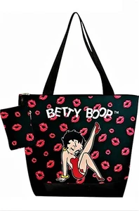 Betty Boop Red Lips "Smooches" Travel Tote Bag - Picture 1 of 2
