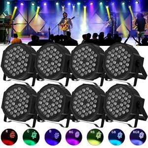 8Stk 36 LED Par Strahler 80W RGB Bühnenlicht DMX DJ Partylicht mit Fernbedienung - Afbeelding 1 van 10