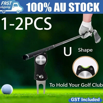 Golf Ball Marker Repairer Pitch magnetic mark Divot Repair Blade Tool AU Stock - image 1 of 4