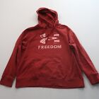 Under Armour Womens Hoodie Size XL Red Freedom Logo Pullover Sweatshirt