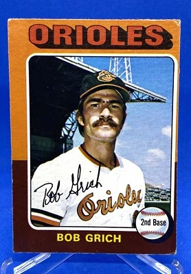 1975 Topps #225 Bobby Grich Blank Back Proof Baltimore Orioles - Image 1 of 2