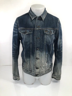 Impresionante Chaqueta DIESEL INDUSTRIES Envejecida Denim Para Hombre M/L Foto 1 de 4
