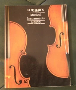 Catalogue, Sotheby's Musical Instruments London Tuesday 27th march 1990 - Picture 1 of 6