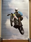 Vintage Original Poster Flying cycle motocross dirt bike motorcross 1972 1970s