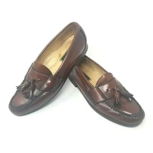 Cole Haan Herren 10 B Leder Penny Halbschuhe mit braunen Quasten elegante Schuhe - Bild 1 von 12