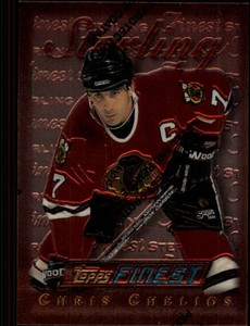 1995-96 Topps Finest Hockey #121 Chris Chelios B
