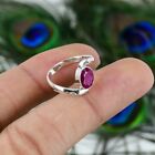 Natural Ruby 925 Sterling Silver Wedding Engagement Partywear Ring