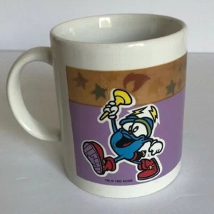 1992 Olympics Ceramic Coffee Mug - Izzy Mascot Carrying Torch  ACOG - Picture 1 of 8
