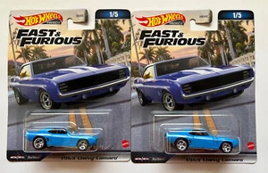 Hot Wheels Premium Fast & Furious 1969 Chevy Camaro Blue New 2023 Lot X2 2HKD24 - Picture 1 of 4