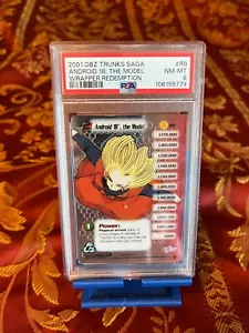 Android 18 The Model PSA 8 NM-Mint 2001 Score Hi-Tech Foil Dragon Ball Z TCG R8 - Picture 1 of 2