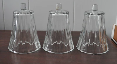 Lote 3 Globos Globos de Vidrio Transparente Interior Hogar Vintage para Aplique Candelabro Foto 1 de 4