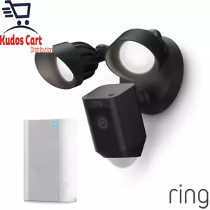 Ring Floodlight Video Camera plus Wired Doorbell Chime Pro Night Vision Security - Picture 1 of 12