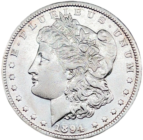 1894-O AU Morgan Silver Dollar RD 687 Cover