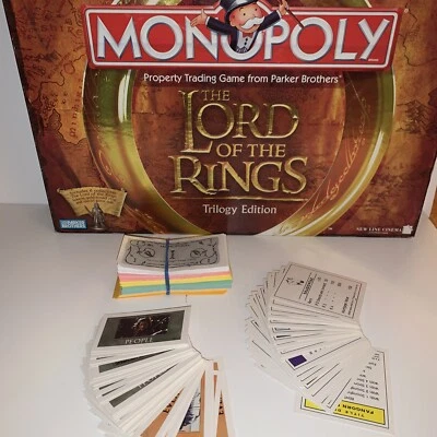 Monopoly The Lord of the Rings Trilogy Edition 2003 Cards & Money Only No Box - Image 1 of 2