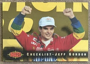 1995 Finish Line Racing Images GOLD Checklist Jeff Gordon #100 NASCAR Racing - Picture 1 of 2