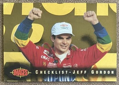 1995 Finish Line Racing Images GOLD Checklist Jeff Gordon #100 NASCAR Racing - Image 1 of 2
