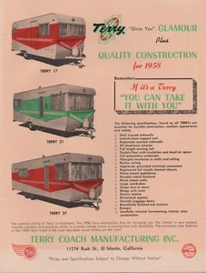 Farbiger Werbeprospekt für Frotteeanhänger 1958 - Bild 1 von 2