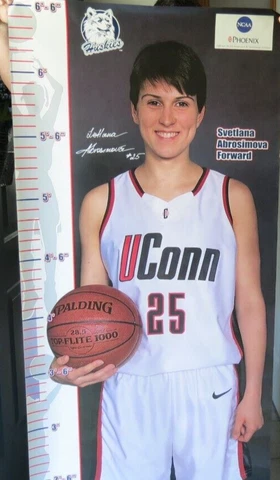 Svetlana Abrosimova UCONN Women's Basketball Star Full Size Door Poster Cover