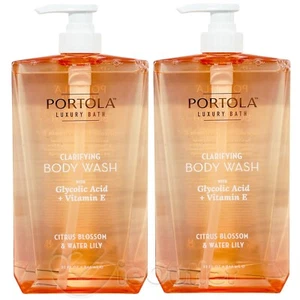 2 CONFEZIONI PORTOLA Luxury Bath lavaggio corpo chiarificante - ninfea fiori di agrumi 32 oz - Foto 1 di 2