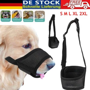DE Hundemaulkorb Maulkorb Maulschlaufe Beißkorb Verstellbar Für Kleine Groß Hund - Bild 1 von 22
