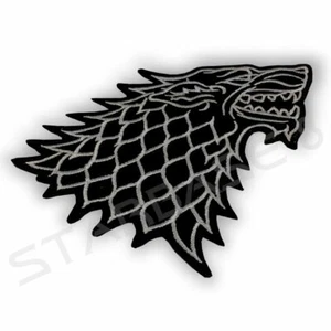 SCHATTENWOLF vom STARK WAPPEN als AUFNÄHER - GAME OF THRONES - Bild 1 von 3