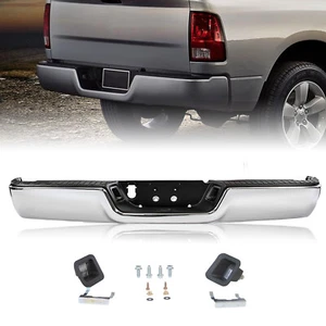 For 2009-2018 Dodge Ram 1500 2010-2012 Ram 2500 3500 Chrome Rear Bumper Assembly - Picture 1 of 8