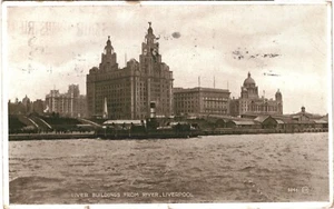 CPA Carte postale Royaume Uni Liverpool Liver Buildings from river 1934 VM81102 - Picture 1 of 2