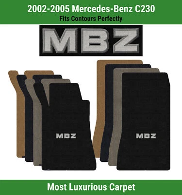 Tapetes carpete dianteiro Lloyd Luxe para '02-05 Mercedes-Benz C230 com logotipo aplique MBZ - Imagem 1 de 4