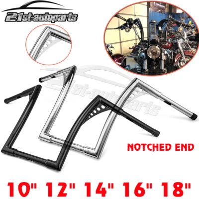 10" 12" 14" 16" 18" APE Hangers Handlebar For Harley Sportster XL Softail Dyna  - Image 1 of 4